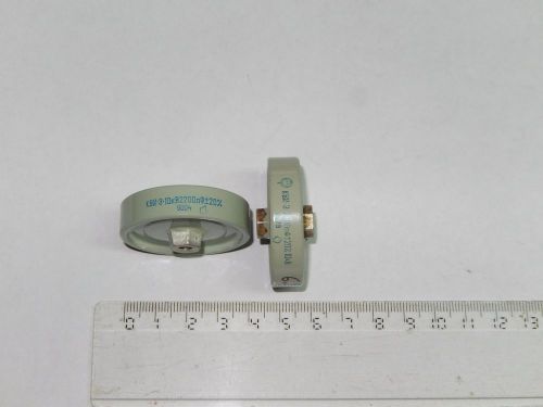 Russian Capacitors KVI-3 DOORKNOB CAPACITORS 2200pF 10KV. 2 pcs.