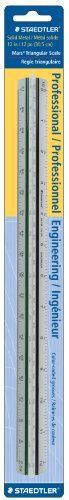 NEW Staedtler 12-Inches Engineer Plastic Triangular Scale (987M1834BK)