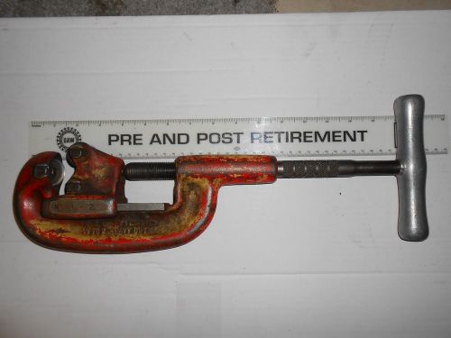 VINTAGE RIDGID No 2A HEAVY DUTY 1/3&#034; TO 2&#034; PIPE CUTTER ~ &#034;No 1 - 2&#034; ~ RIDGE TOOL