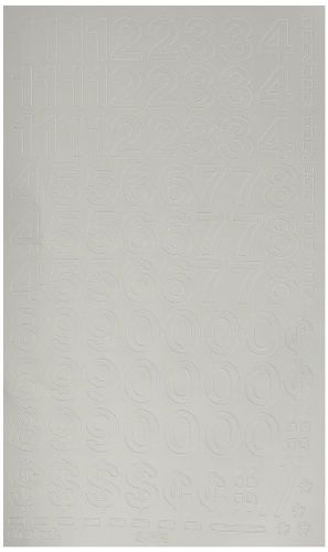 CHARTPAK Vinyl Numbers 3&#034; White (01176)