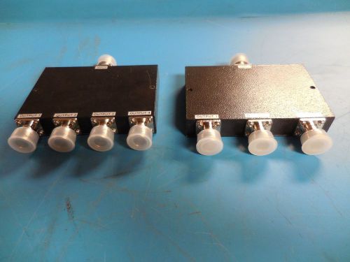 N-Type 3-Way &amp; 4-Way Splitters Lot of 2