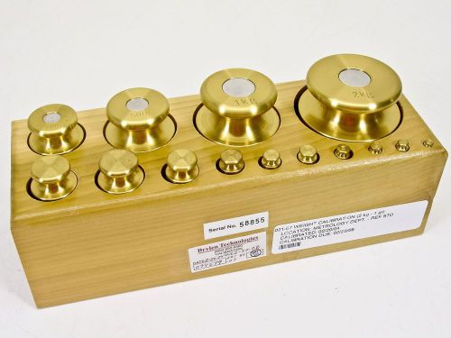 Troemner 2kg - 1g 14 brass calibration weight set 302 for sale