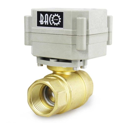 BACOENG 3/4&#034; DN20 12V/24V Brass Motorized Ball Valve(AC/DC9-36V CR202 Two Wir...