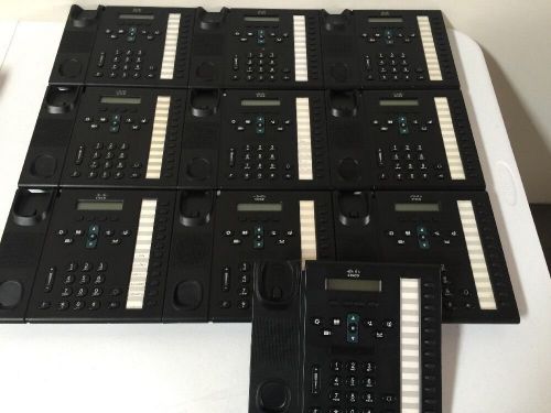 10 Cisco 6961 Unified VoIP PoE Slimline IP Business Phones Lot CP-6961-C-K9