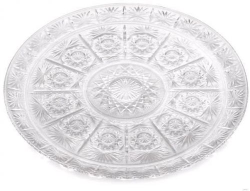 TableCraft 190C 16&#034; Clear Round Crystalware Tray High Impact Styrene Lot of 6