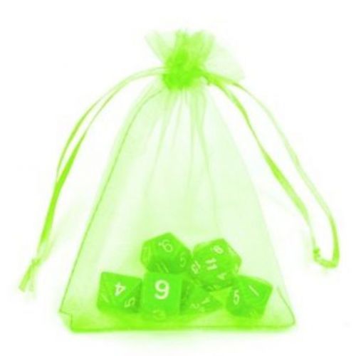 Bluecell Pack of 50 Light Green Color Organza Drawstring Gift Bag Pouch Wrap for