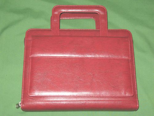 Classic 1.0&#034; handles red faux-leather franklin covey 365 planner binder 4148 for sale