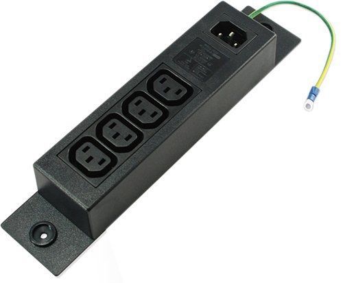 Conntek Server 10A 250V IEC Power Strip C14 Inlet to IEC 320 Sheet F Outlets 4