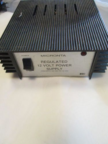 Pre-Owned  Micranta Regulated 12 Volt Power Supply-Untested