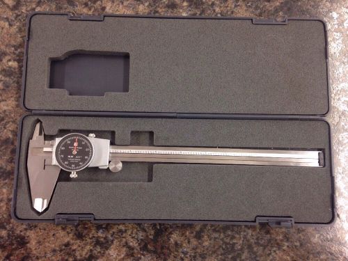 Black Face Brown &amp; Sharpe 8 in Dial Caliper Swiss Made Machinist Tools