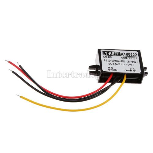 DC 24V 36V 48V to 5V 2A 10W Buck Step-Down Converter Car Power Supply Module