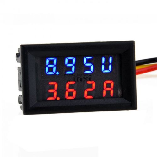 DC 4.5-30V 0-50A Dual LED Digital Volt meter Ammeter Voltage AMP Power Hot TXCL