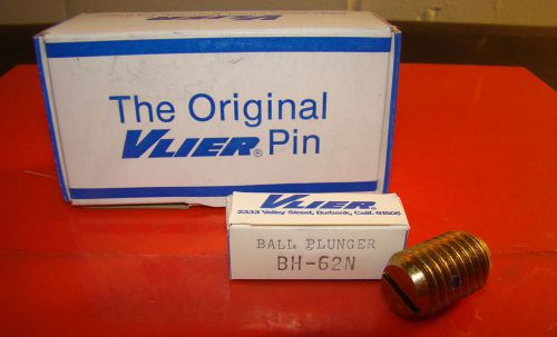 Vlier Ball Plungers, 5/8-11, 7 to 50, Steel, Locking, Qty. 12 Ea, BH-62N /IH2/RL