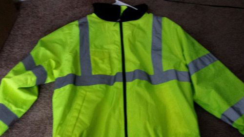 Ergodyne GloWear 8379 Lime Hi-Visibility Economy Bomber Jacket Size 2XL