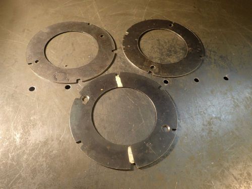 3 pieces of spacer chuck plates 4 5 &amp; 6 index 5-13/16&#034; od 3-1/2&#034; id 3/32&#034; thick for sale