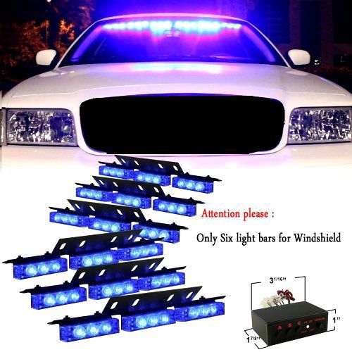 54xultra bright blue led emergency warning use flashing strobe lights for sale