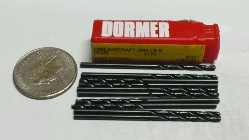 Dormer HSS Aircraft Drills B Blue 5/64&#034; 10 count NEW