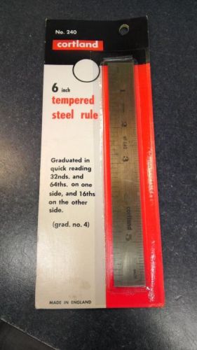 6&#034; TEMPERED STEEL RULE CORTLAND #240 (4E1-046)