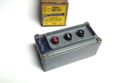 NIB .. Square D Push-Button Station Cat# 9001 RK-2B .. WD-46