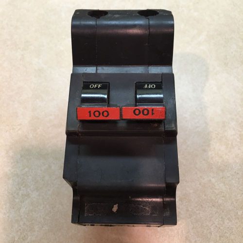 Federal Pacific 100 Amp Stab-Lok 2 Pole Plug-In NA2100 Circuit Breaker Main