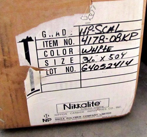 ^^NIKKALITE 4178-08KP HP SCAL   SIGN - WHITE 36&#034;X50YDS -  (#16)