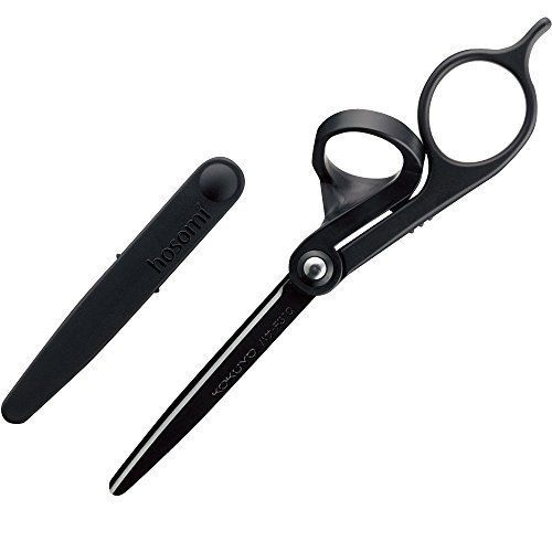 Kokuyo F310D Slender Scissors Fluorine Coat Black F/S from Japan