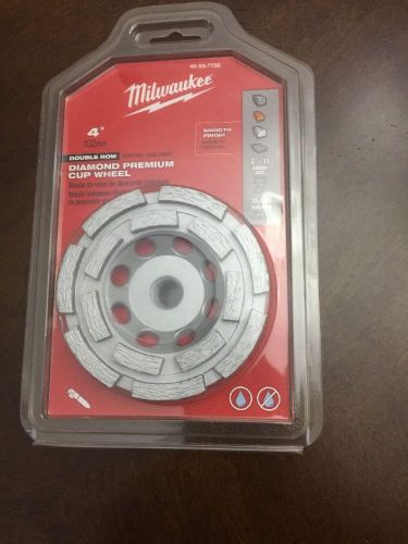 Milwaukee 49-93-7750 4 in. Diamond Cup Wheel Double Row