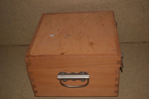 ++ WOOD HARD EQUIPMENT CARRYING CASE - 9X9X4&#034; INSIDE W/ FOAM (4D)