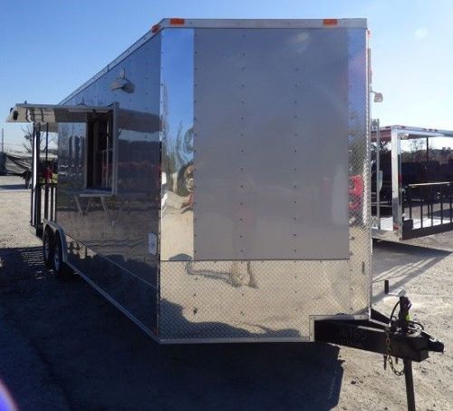 Concession Trailer 8.5&#039; X 24&#039; Silver Frost BBQ Event Catering