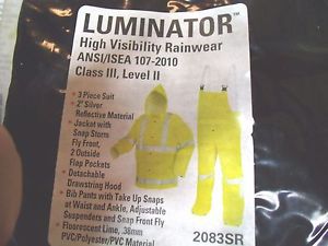 River City Rainwear Medium Fluorescent Lime Luminator .38 mm PVC And Polyester