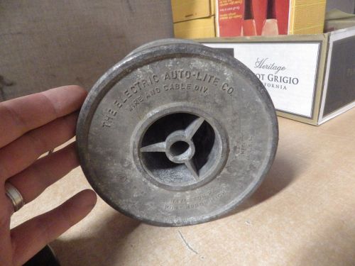 VINTAGE SPOOL OF ELECTRIC AUTO-LITE MOTOR WINDING COPPER WIRE COPPER HEAVY