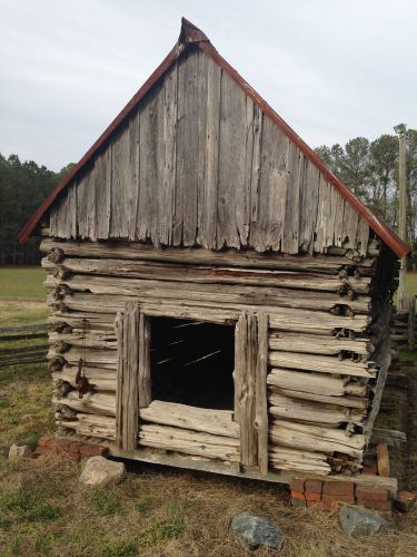 Antique Log Cabin in VA Circa 1850 Cypress Log Home Pocomoke River Logs {OW}