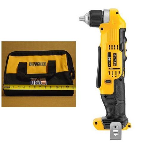 Brand New DEWALT DCD740B 20V MAX Li-Ion 3/8 In. Right Angle Drill + 13&#034; BAG