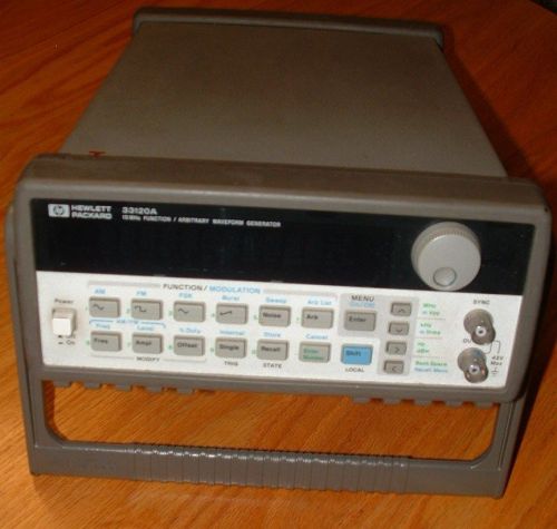 Hewlett packard hp 33120a function arbitrary waveform generator 15 mhz for sale