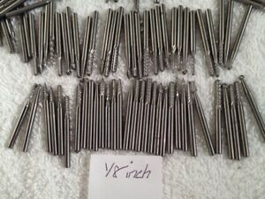 100 NEW 1/8&#034; (.125) SHANK CARBIDE BURRS. GREAT VARIETY OF SHAPES. USA MADE  K47A