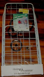 New Easy Wheels Heavy-Duty Shopping Cart 150lbs. Capacity White