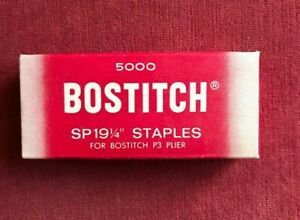 VINTAGE 7-40P  Bostitch Genuine Staples 5000 per box SP19 1/4 Full Box NEW