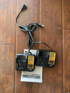 2 Dewalt DCB107 12v/20v max lithium ion battery chargers