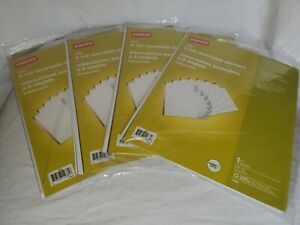 Lot of 4 Staples 8 Tab Set Insertable Dividers Letter Size 32 Single Units 18935