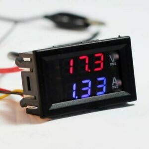 0.56 Digital LED Voltage Meter DC 100V 10A Voltmeter Ammeter LED Amp Newly 2019