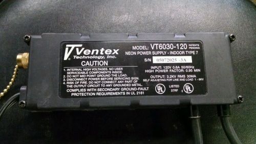 Ventex vt 6030 120v indoor neon power supply 120v 3.2kv nr for sale