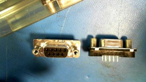 10-pcs d-sub receptacle straight 9pos pcb au amp inc 1-747150-4 17471504 for sale