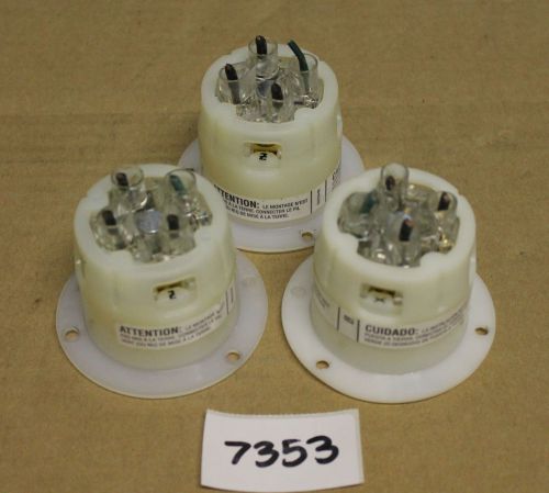 LOT OF 3 HBL2426 RECEPTACLES 20A 250VAC (7353)