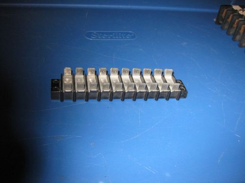 Kulka 601 dual 10 position 1/4&#034;push on lug terminal barrier strip for sale