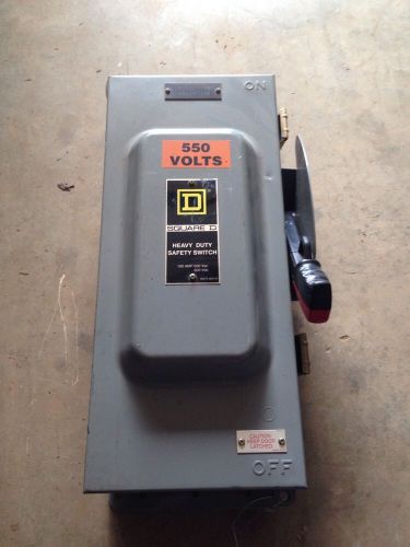 Square d 100 amp 600 volt nema 3r 12 disconnect switch h363awk for sale