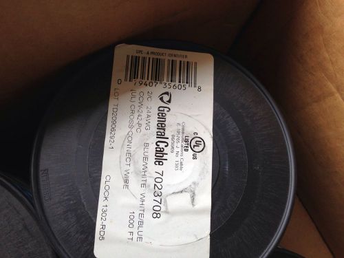 General cable 7023708 24awg cross connect wire 1000&#039; blue/white-white/blue for sale
