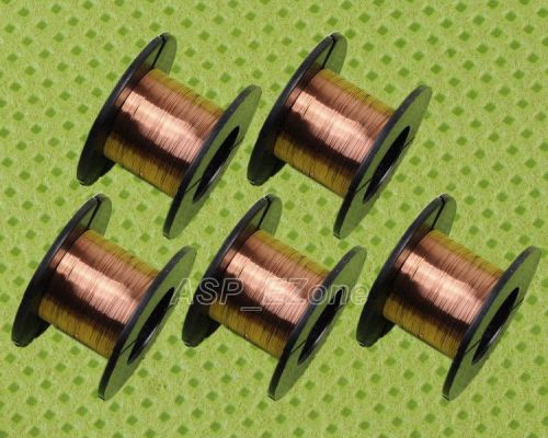 5pcs 0.1mm Copper Solder Soldering PPA Enamelled Reel Wire Brand New