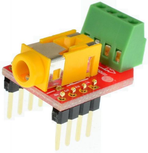 3.5mm 4 pin stereo audio jack breakout board elabguy aj-bo-v1b for sale