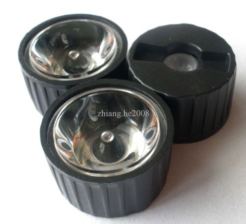 10x LED LENS 30 degree for 1w 3w 5w high power leds with black holder