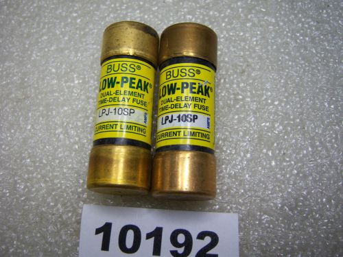 (10192) Lot of 2 Buss LPJ-10SP Fuses